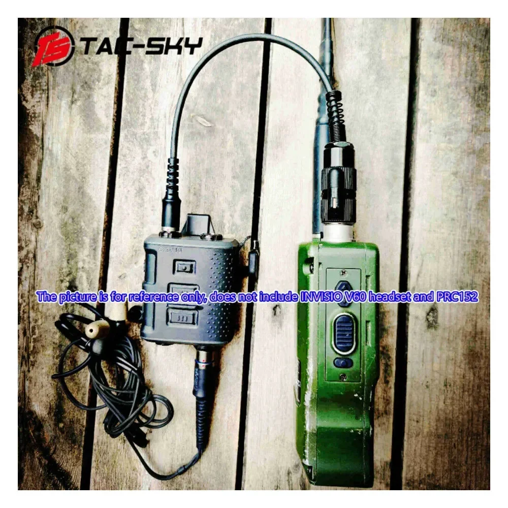 TAC-SKY Compatible Invisio v60 Link Cable V60 Plug to 6-Pin Plug