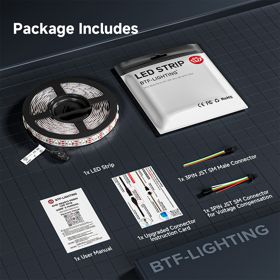 5V SK6812 RGBW LED ストリップライト 4 in 1 類似 WS2812B 1 メートル