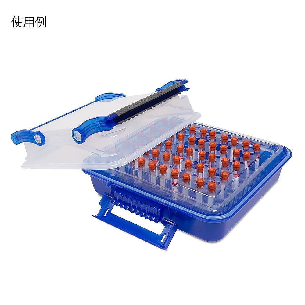 4-6668-01 サンプル運搬ボックス（Duraporter®）ブルー 120926 【AXEL