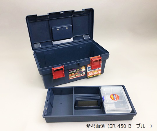 3-9363-04 工具箱（スーパーボックス） 450×243×210mm グレー SR-450-G
