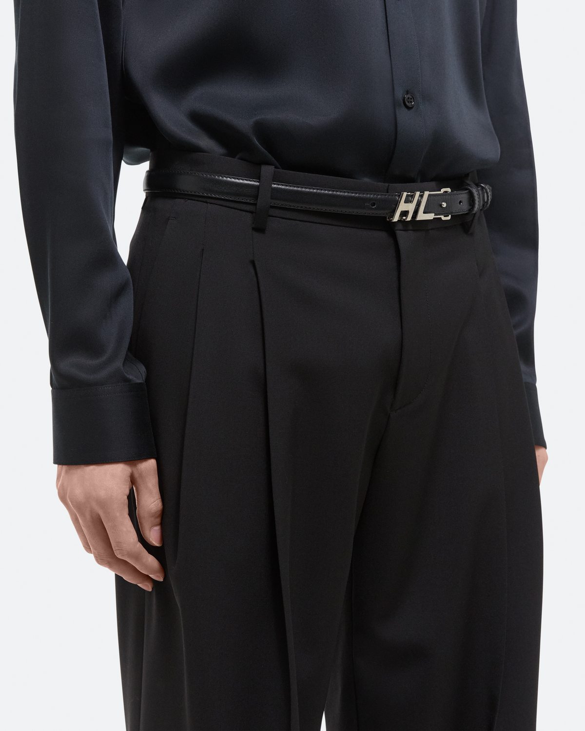 Helmut Lang Leather Logo Belt | HELMUTLANG.COM
