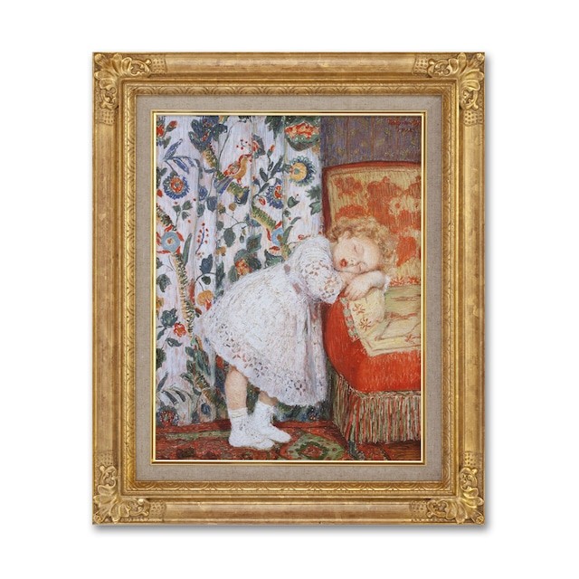 複製画 児島虎次郎《睡れる幼きモデル》Sサイズ ネムレルオサナキ