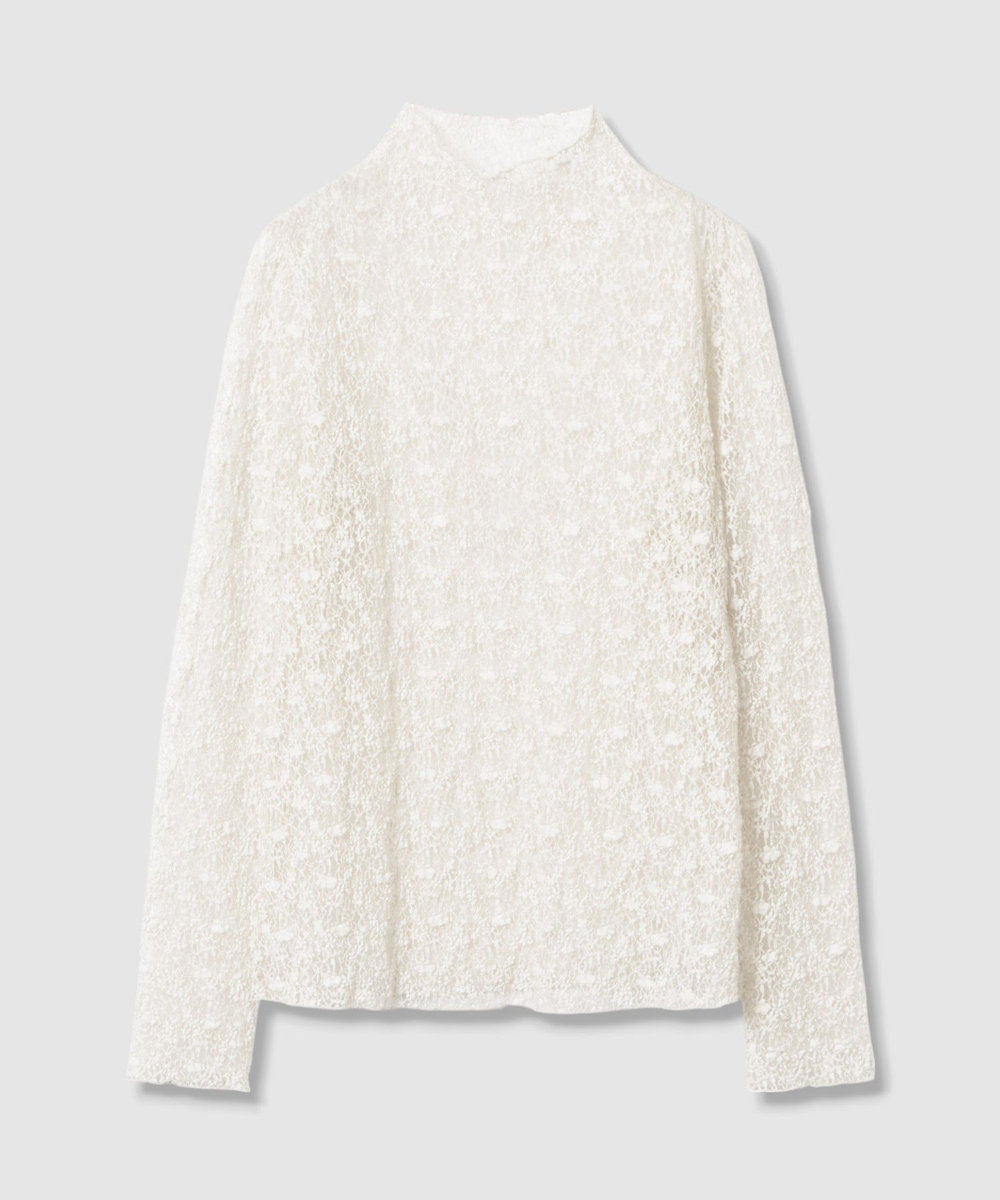 ストレッチレースモックネック プルオーバー|ANAYI OFFICIAL ONLINE