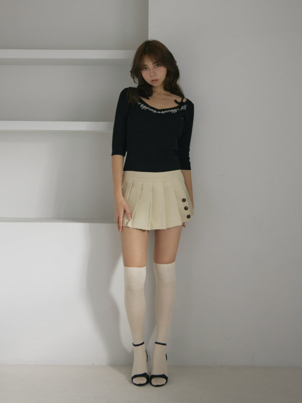 ANDMARY】Bella embroidery set tops