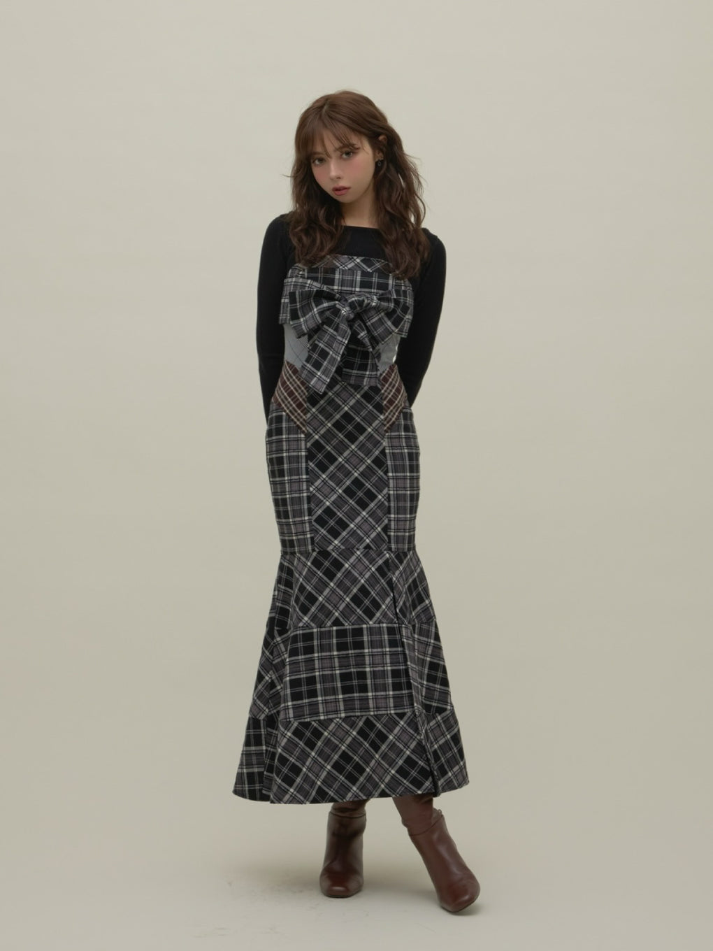 ANDMARY】Juni check dress