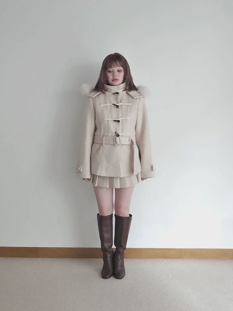 ANDMARY】Nicole fur belt jacket