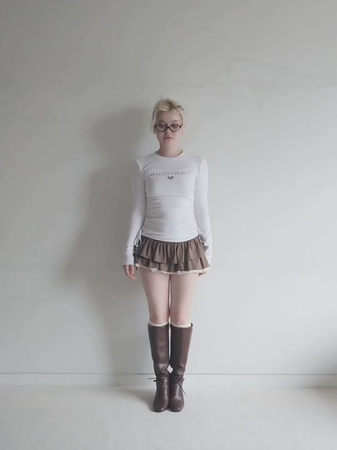 ANDMARY】Dot mary logo tops