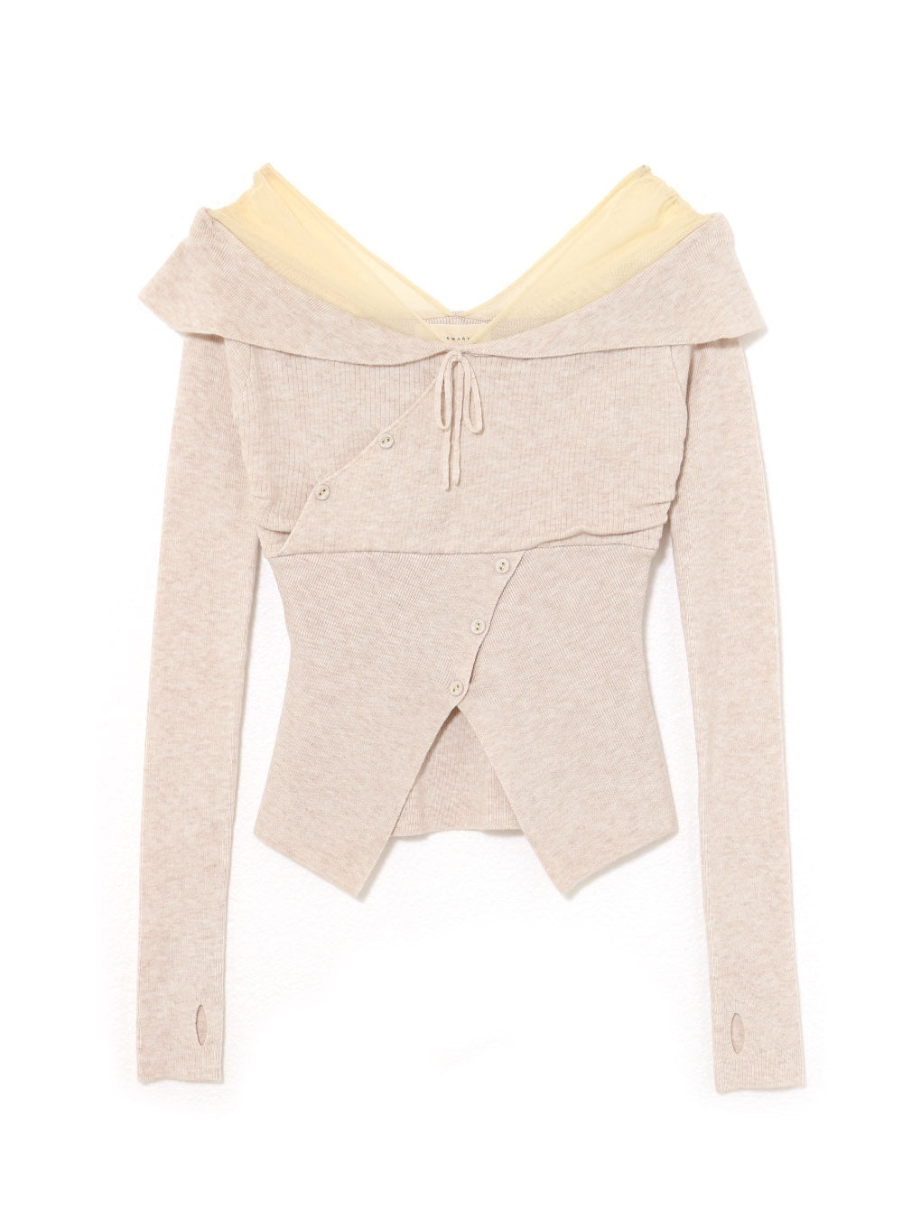 ANDMARY】Lazy tulle knit tops