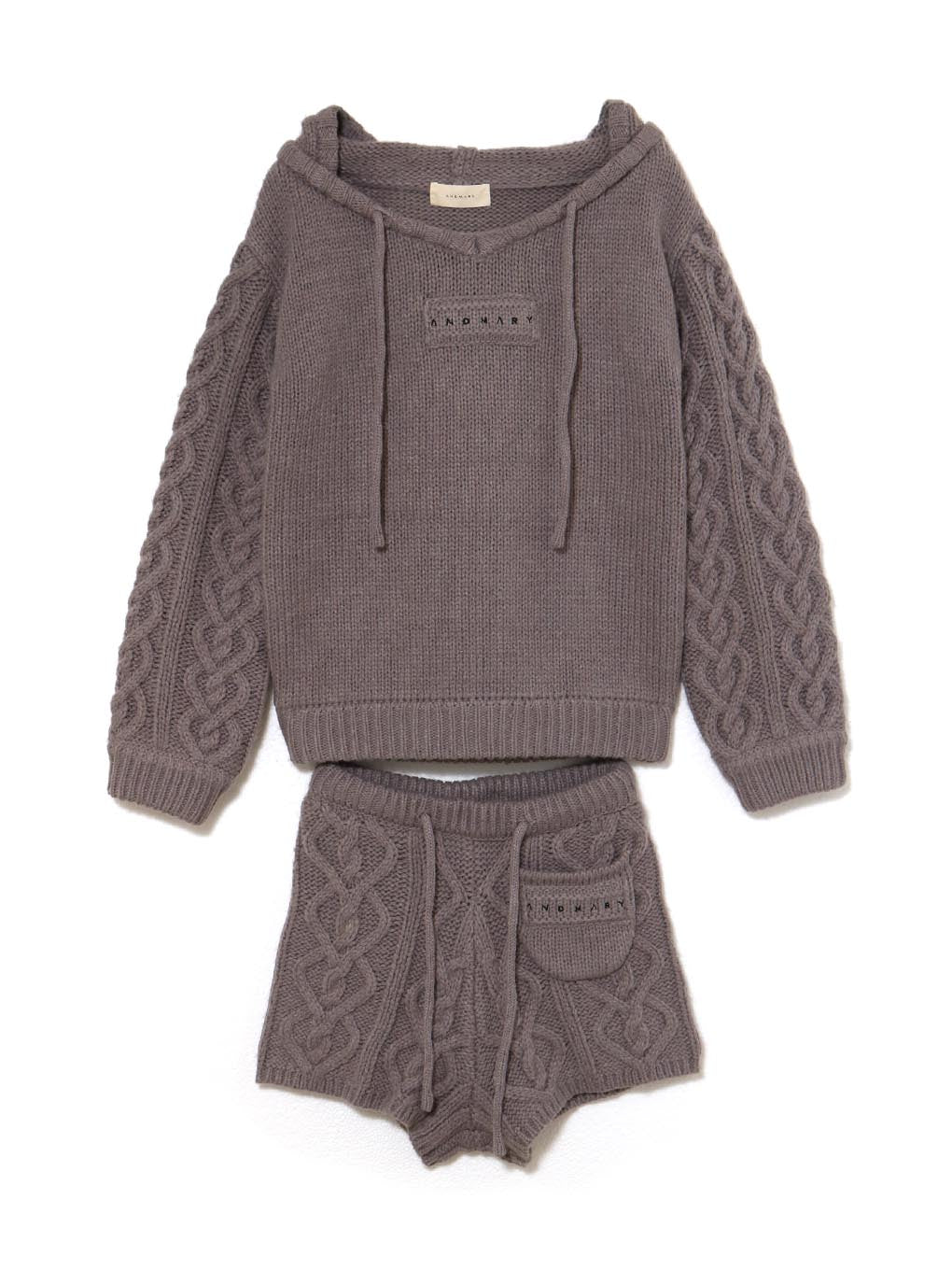 ANDMARY】Mou loose knit set up