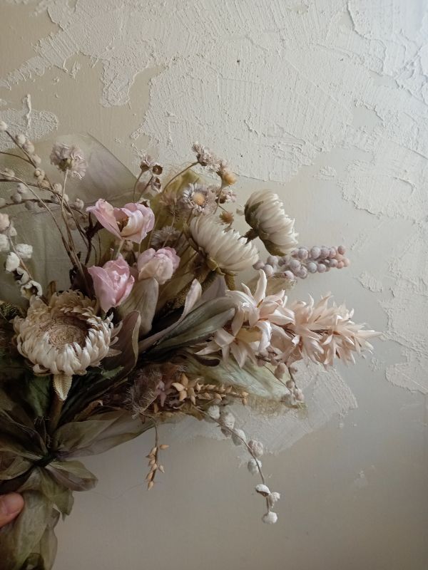 アンティーク調 野花のシルク染め花ブーケ ※1点物作品※ - AngelicaLeaf