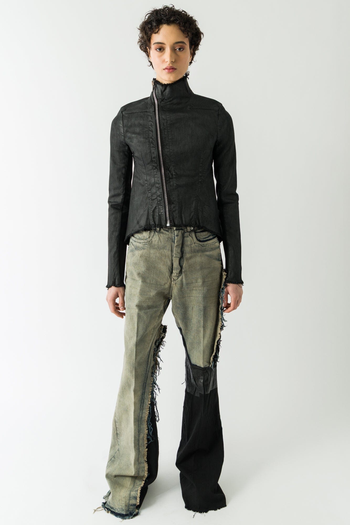 Rick Owens Bolan Bootcut in Reconstructed Black and Hustler