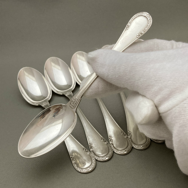 フランス「Emile Puiforcat スプーン 6本セット」《アンティックかとう》