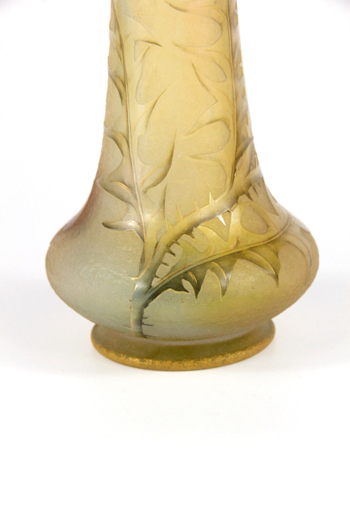 ドーム兄弟（ドームナンシー）アザミの花が描かれた花瓶 アール