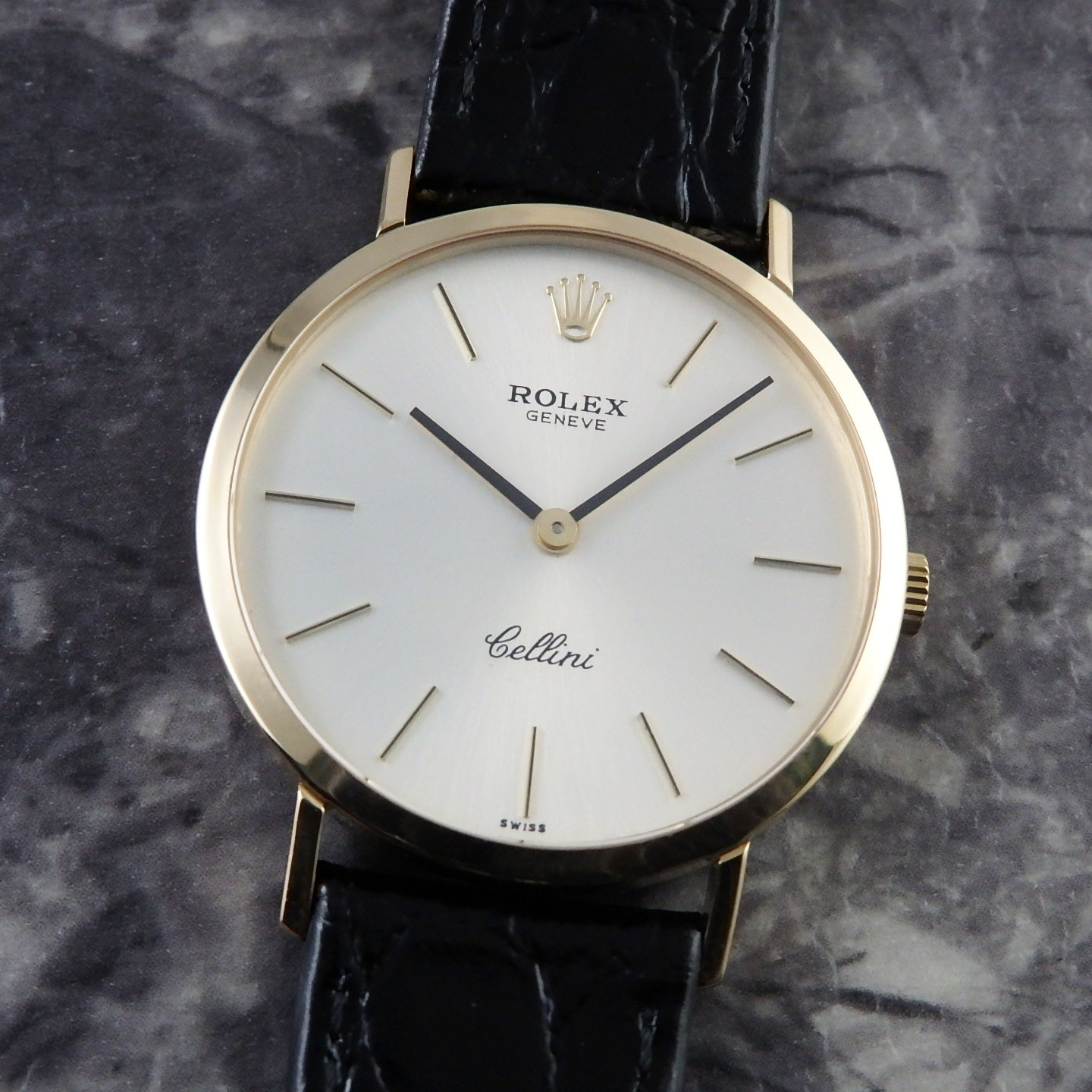 ROLEX チェリーニ 4112 YG シルバー フェイス | アンティーク時計の