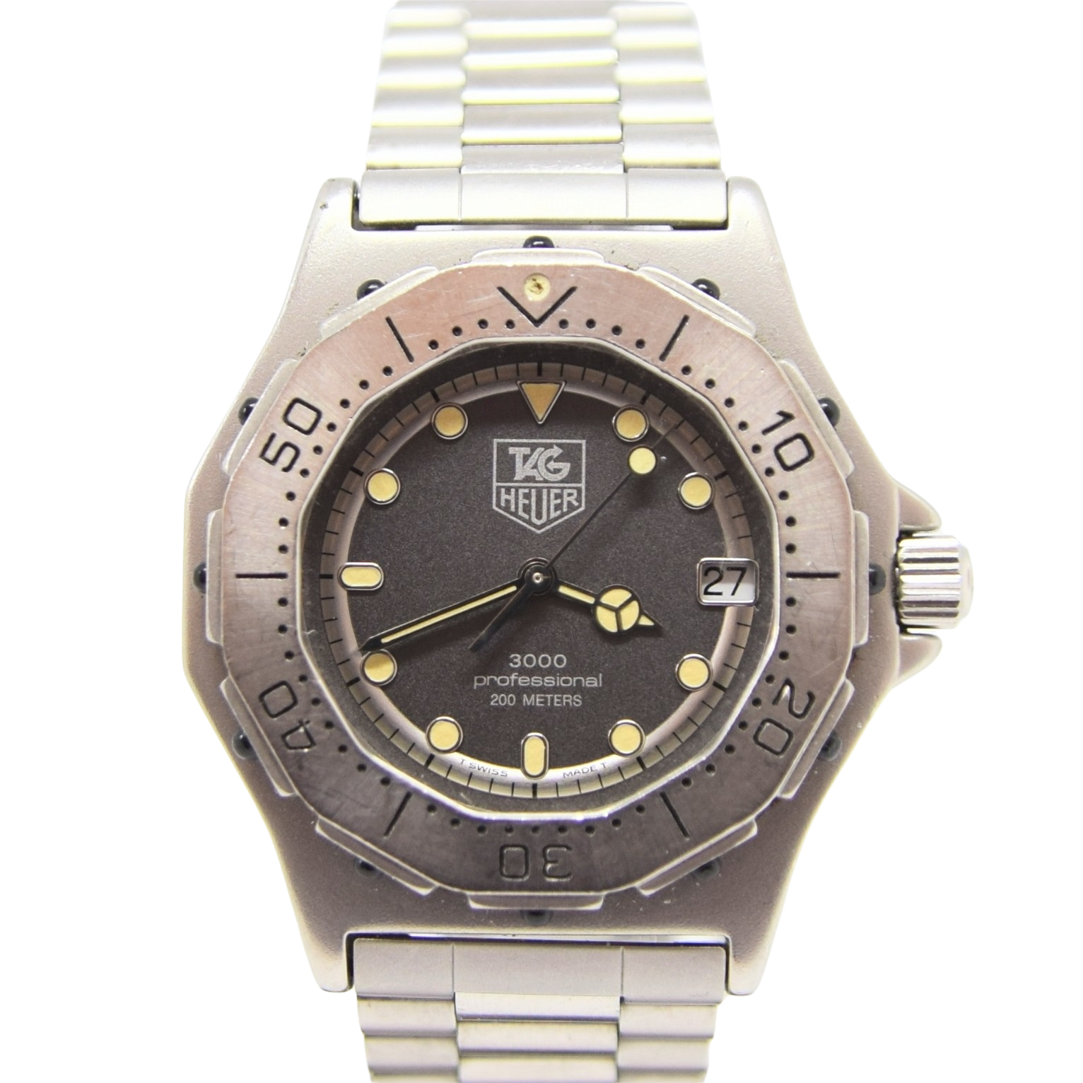 1980s TAG Heuer 3000 Series Dive Watch Model 932.213 in 34mm