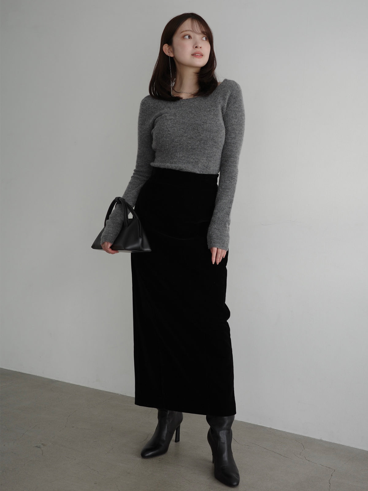 ベルベットナロースカート