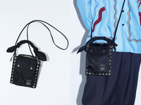 PORTER×TOGAコラボ ハンドルにスカーフを巻いたバックパック・トート
