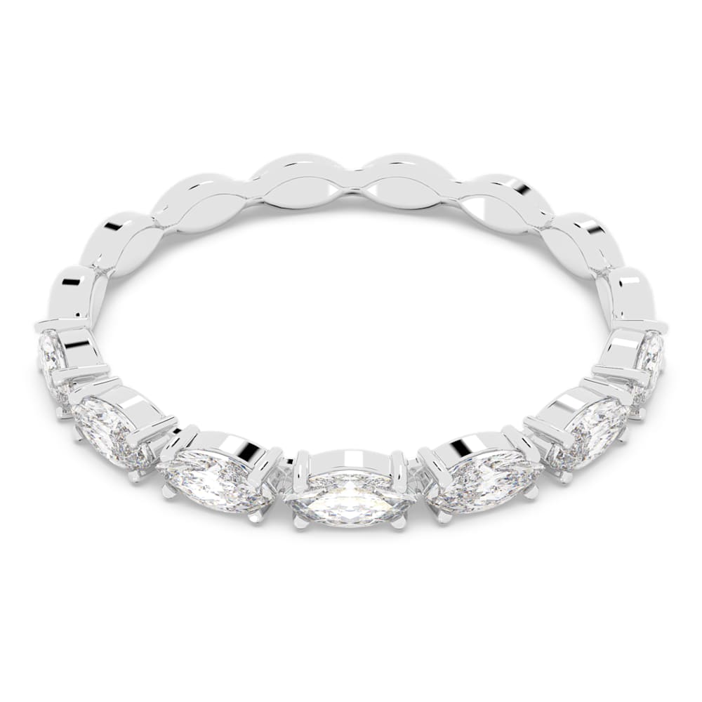 Matrix Vittore ring, Marquise cut, White, Rhodium plated | Swarovski