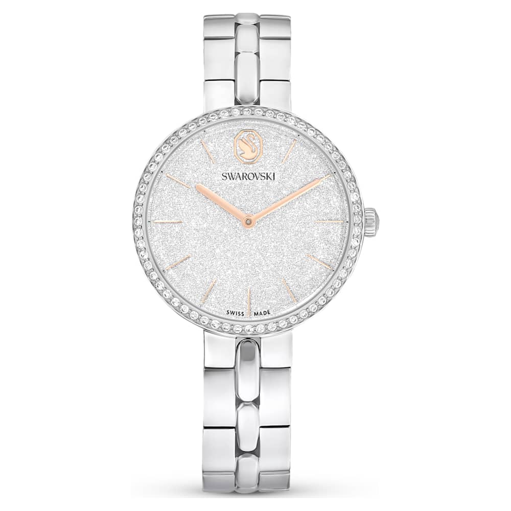 Cosmopolitan watch, Swiss Made, Metal bracelet, Silver tone