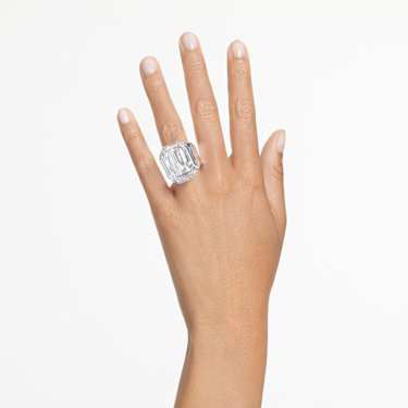 Lucent リング, オクタゴンカット, ホワイト | Swarovski