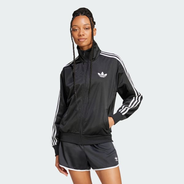 adidas Adicolor Classic Firebird Loose Track Top - Black | Free