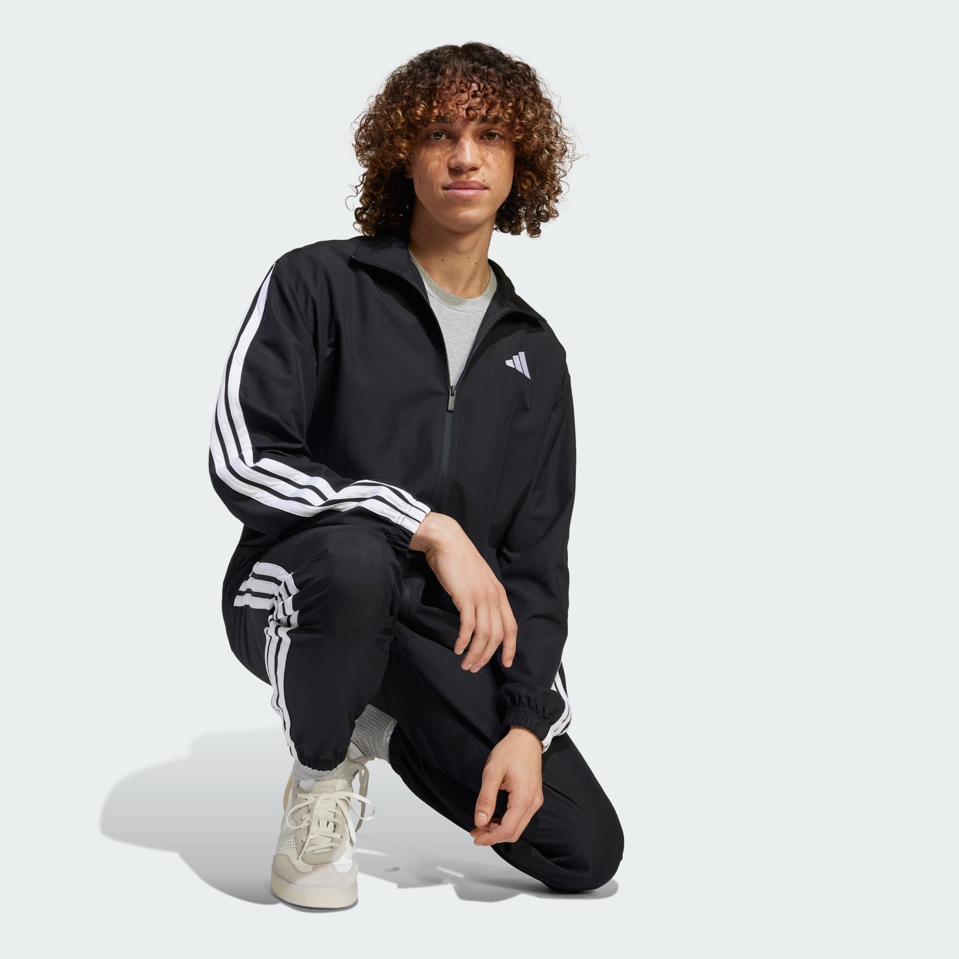 Clothing - 3-STRIPES WOVEN TRACKSUITS - Black | adidas Oman