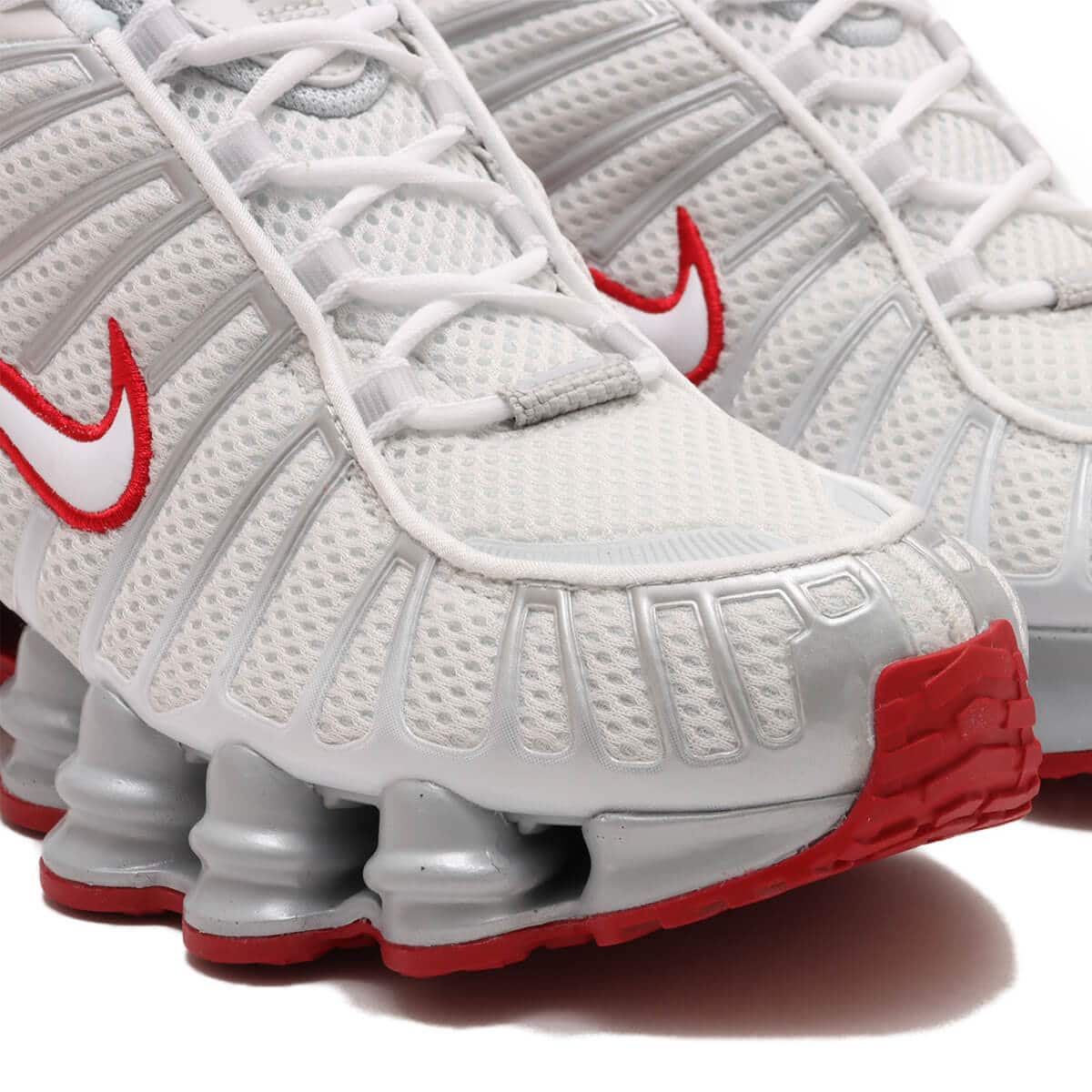 NIKE W SHOX TL PLATINUM TINT/WHITE-GYM RED（ナイキ ウィメンズ