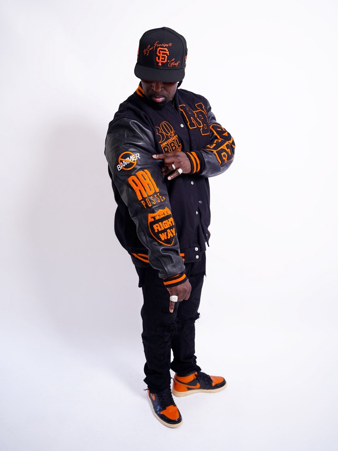 RBL Posse Varsity Jacket (Black/Orange) / Ruthless By Law