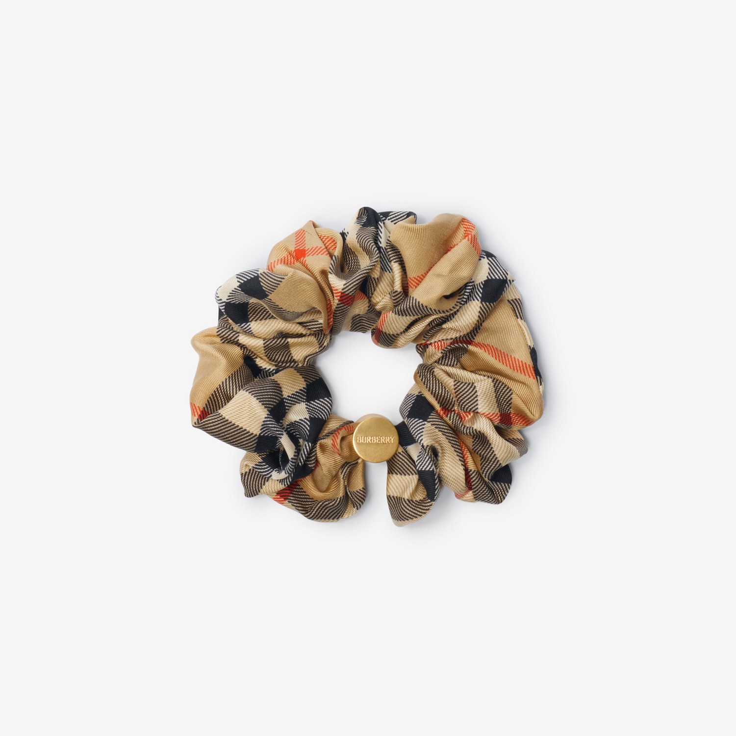 チェック シルクシュシュ (サンドベージュ) | Burberry®公式サイト