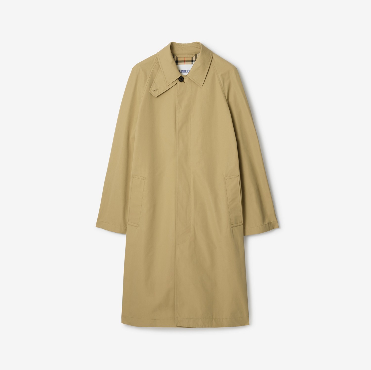 ロング コットンカーコート (ハンパーベージュ) - メンズ | Burberry
