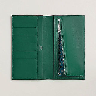 Citizen Twill Long wallet - Green | Hermès Saudi Arabia