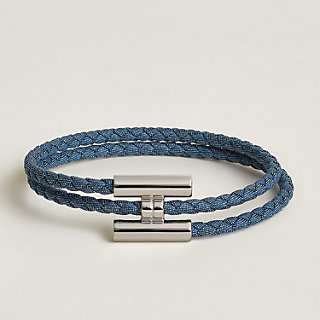 Tournis Tresse Jean bracelet - Blue | Hermès Canada