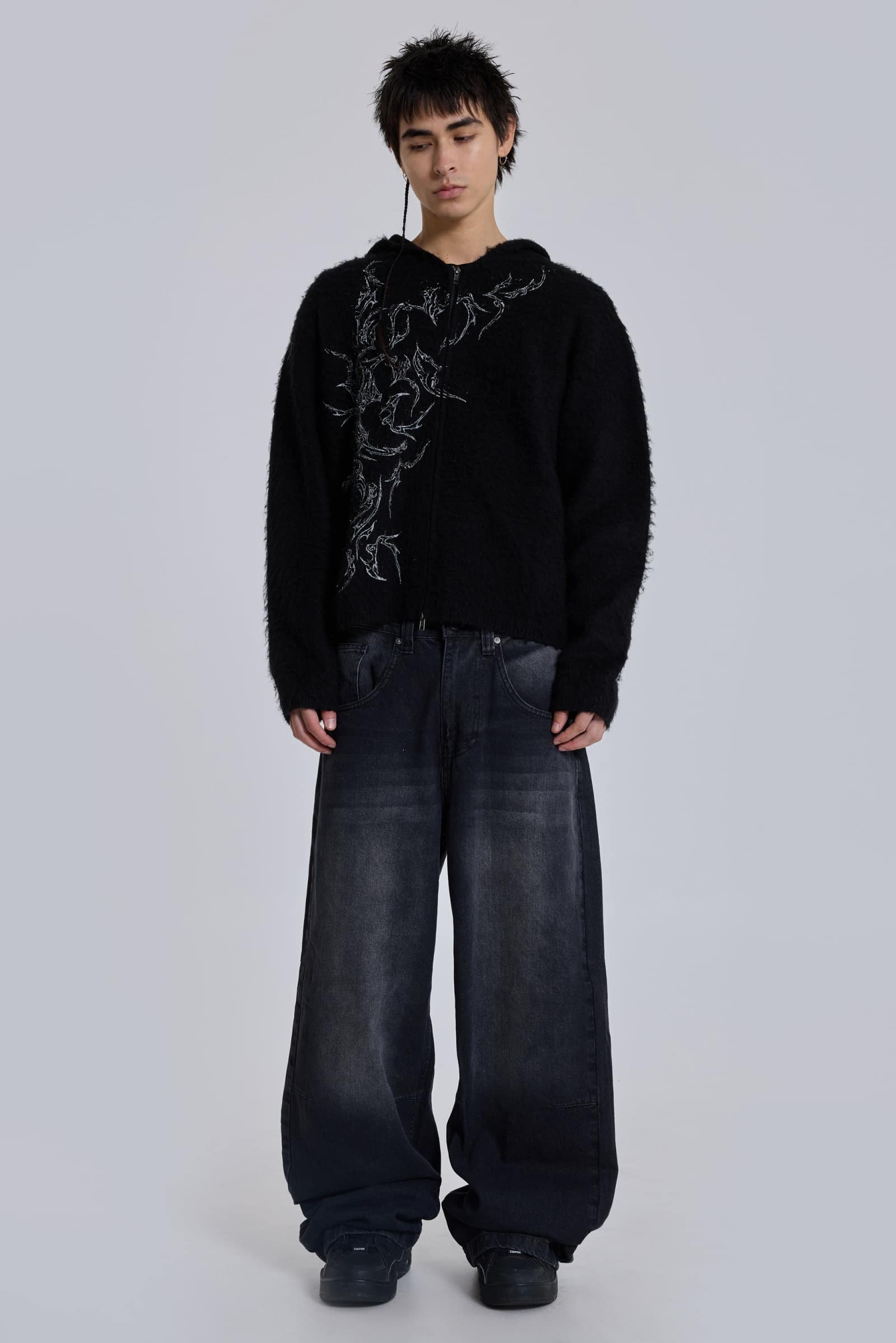 Shop Washed Black Colossus Jeans | Jaded London | Clothing