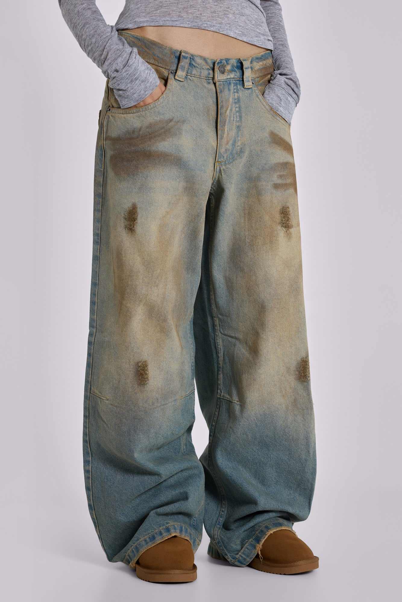 Shop Mud Wash Colossus Jeans | Jaded London | Clothing