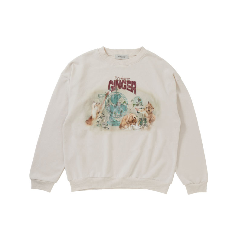 GINGER STRINGS Vintage Trainer (Cream) - ZUTOMAYO MART