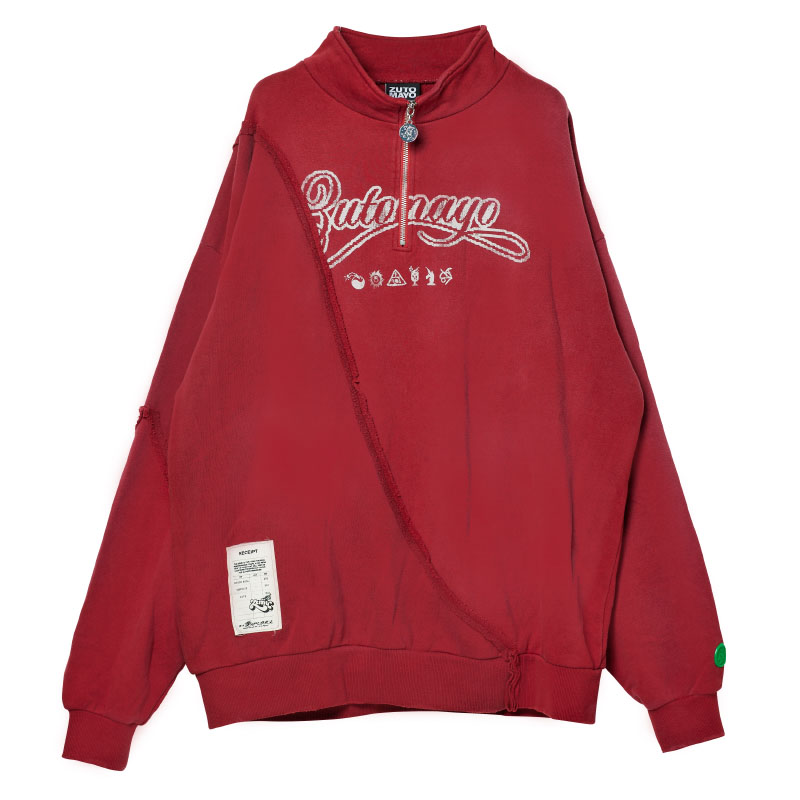 Half Zip Sweat (Red) - ZUTOMAYO MART