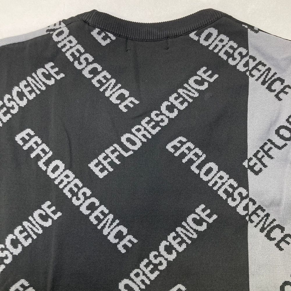 サイズ：M EFFLORESCENCE エフロレッセンス 長袖ニットセーター ロゴ柄