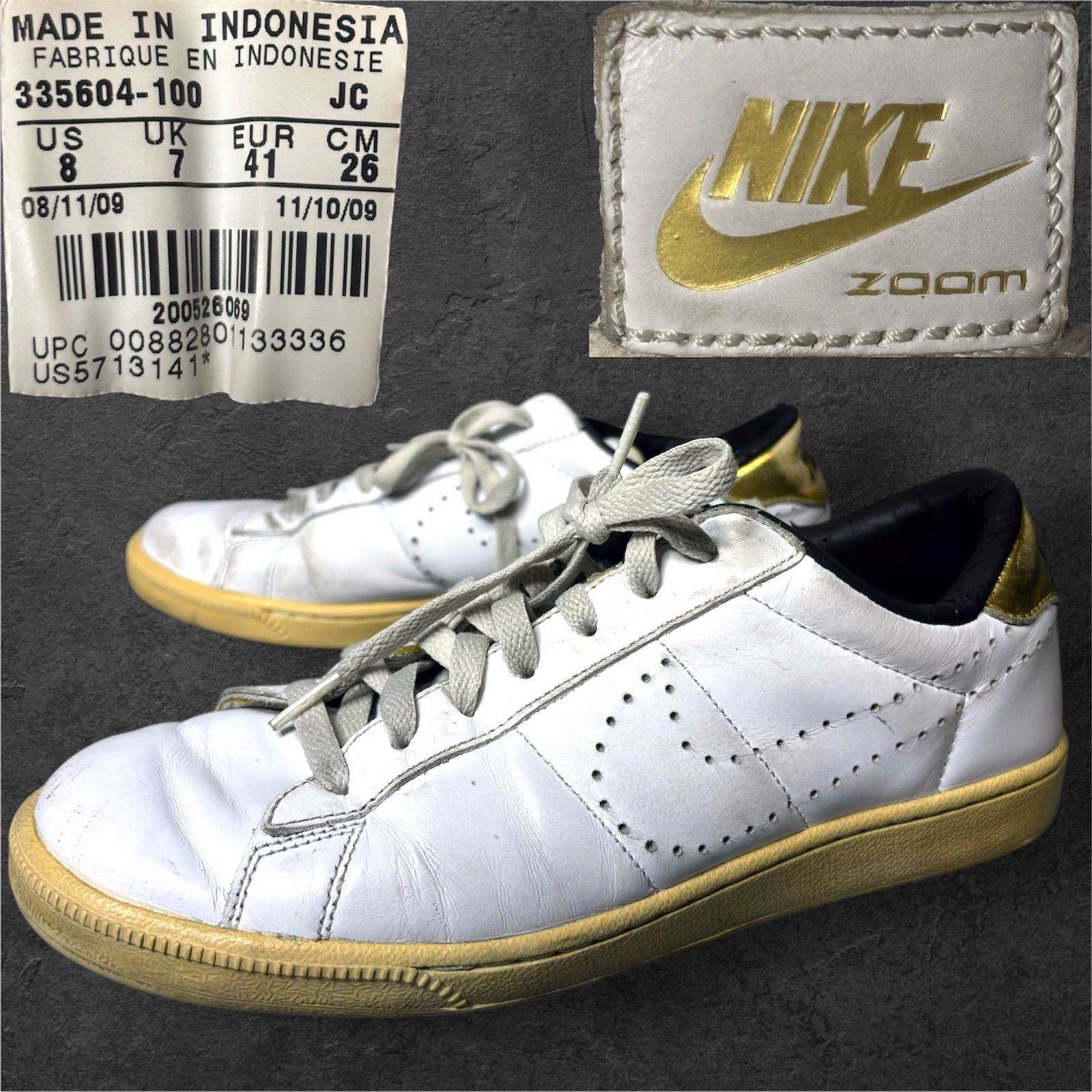 希少 fragment design × NIKE ZOOM TENNIS CLASSIC 26cm 335604-100