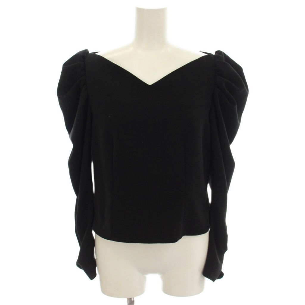 シーニュ Cygne ハートカットトップス カットソー 長袖 0 黒 ブラック