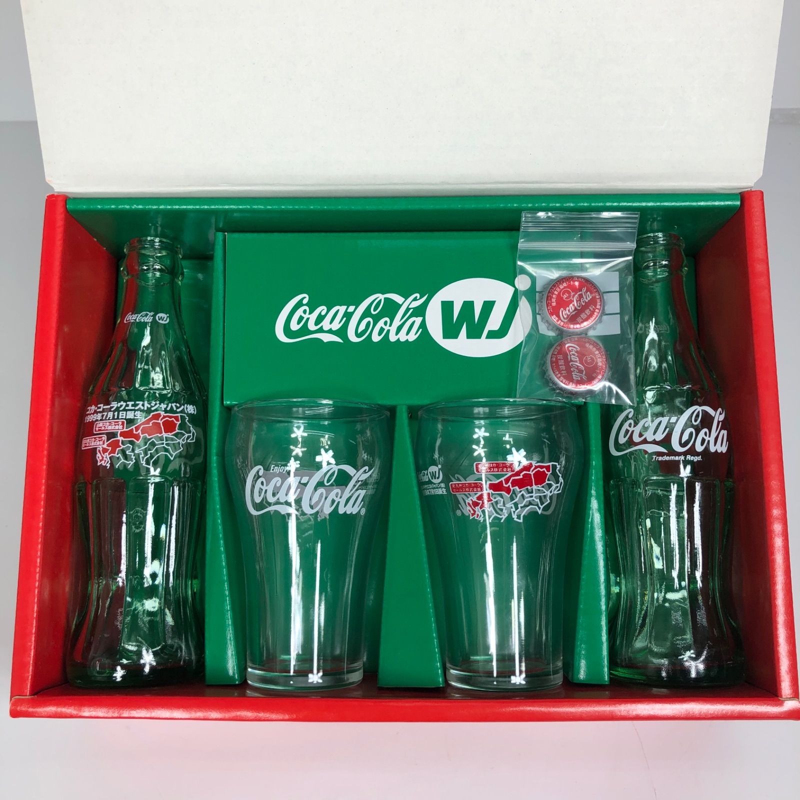 非売品】コカ・コーラ WJ記念グラス＆ボトルセット レトロ ノベルティ