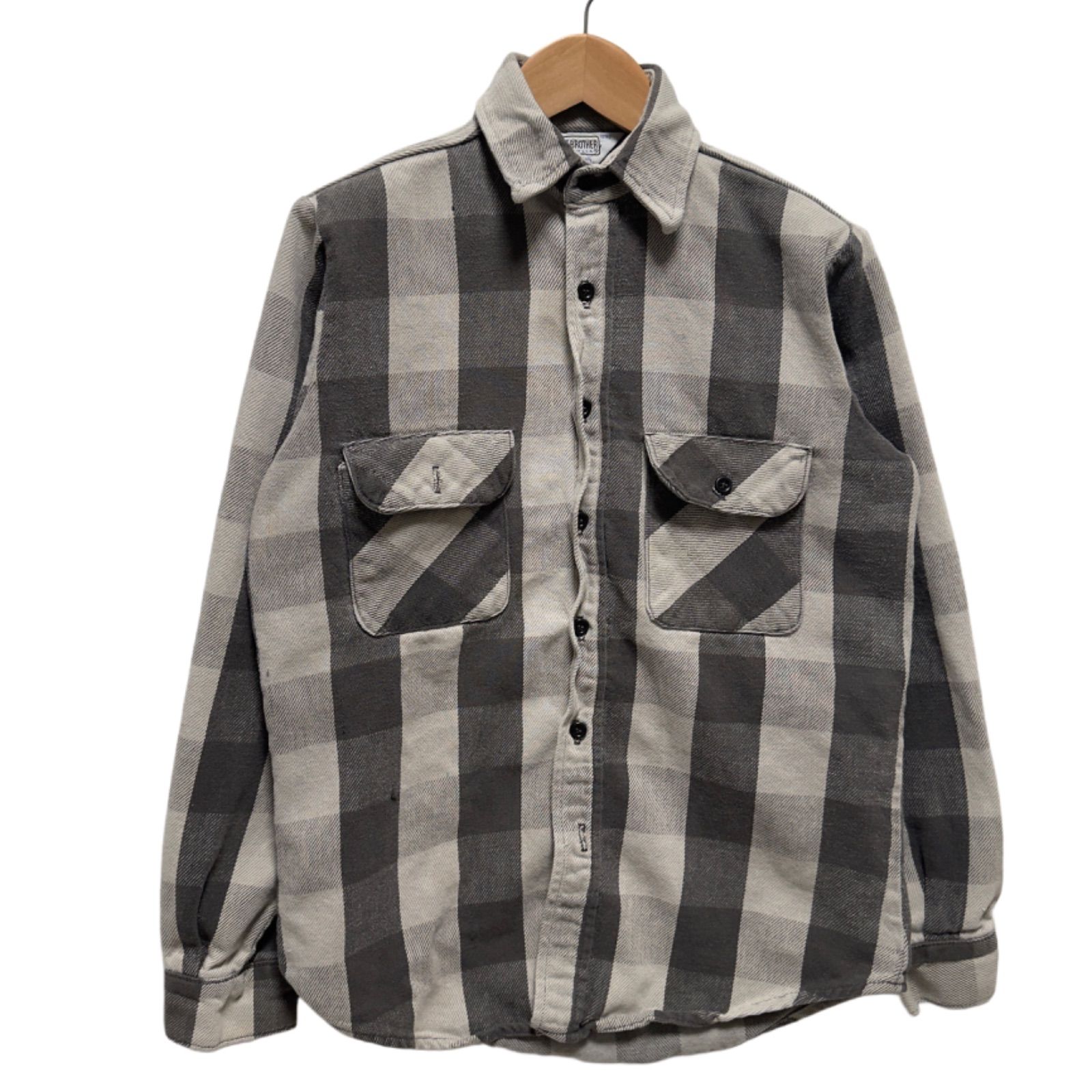 ビンテージ 70s USA製 ファイブブラザー ヘビネル ネルシャツ Sサイズ