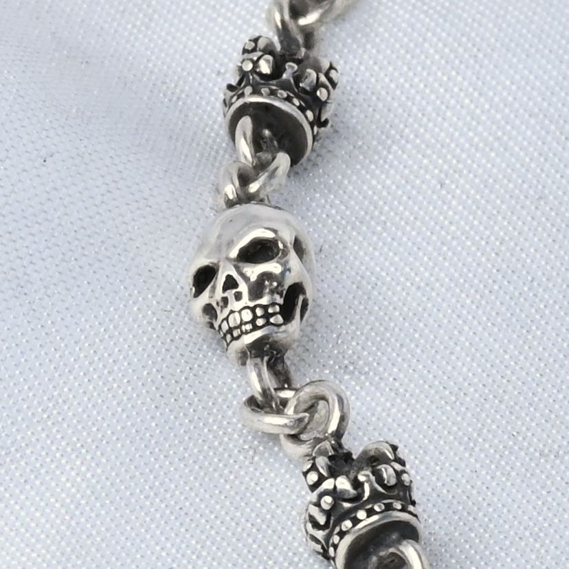 研磨済】JUSTIN DAVIS SKULL DIVINE ブレスレット Sサイズ SBJ126