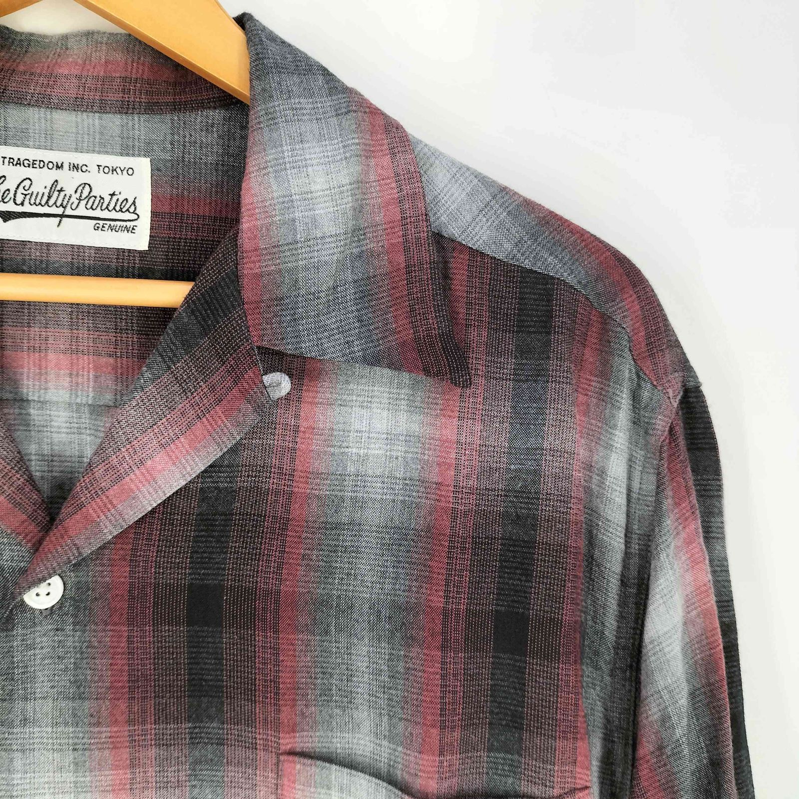 ワコマリア WACKO MARIA 23AW OMBRE CHECK OPEN COLLAR SHIRT L/S