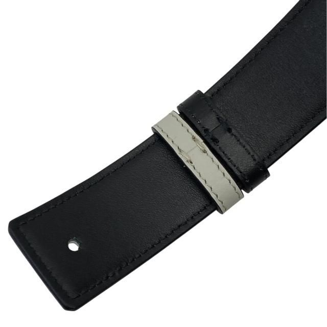 未使用】FENDI フェンディ ズッカ柄 FF ロゴベルト レザー ホワイト