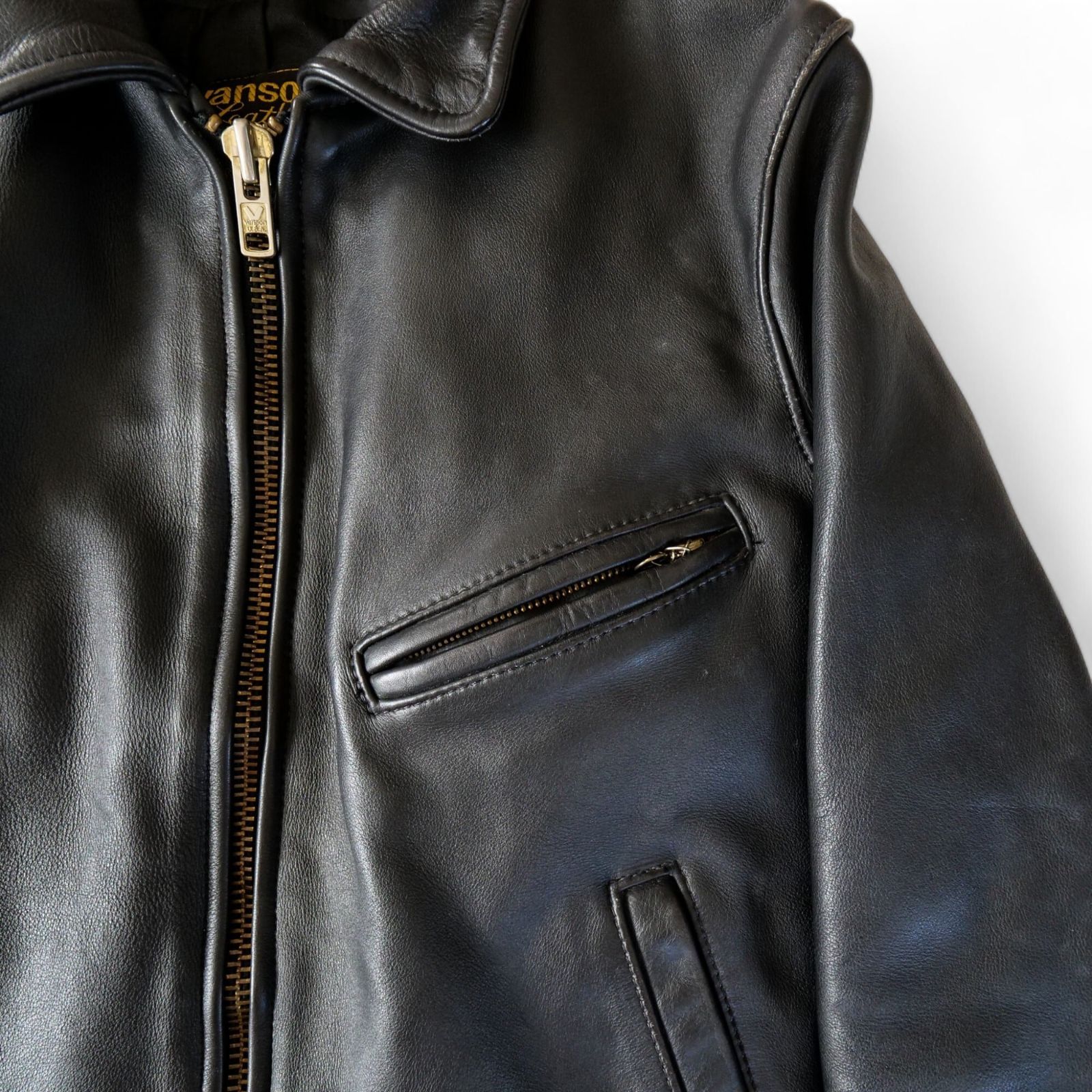 VANSON バンソン レザージャケット Model Enfield サイズ34 中古