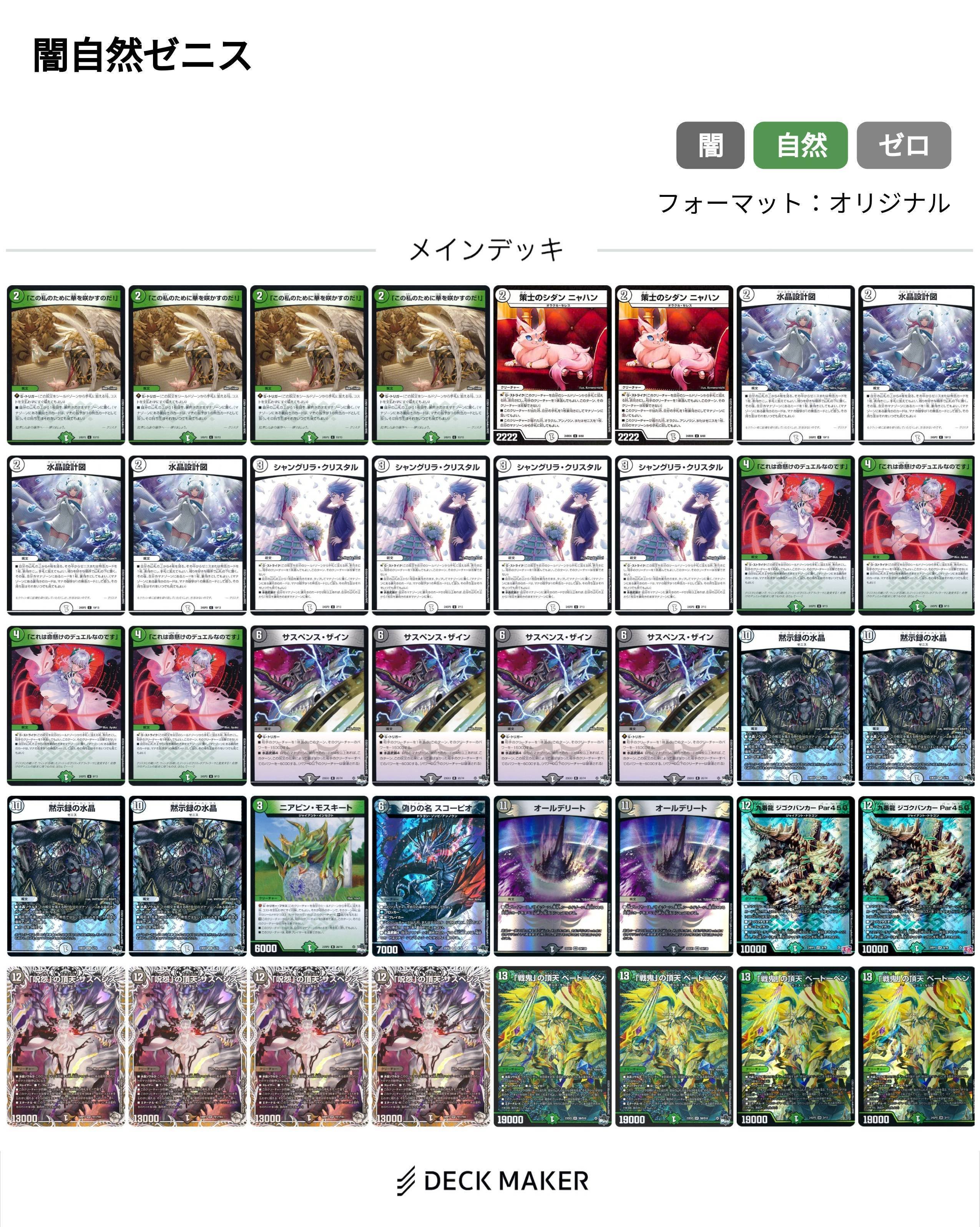 デュエマCS 4/30 黒緑ゼニス使用｜ばいおめが