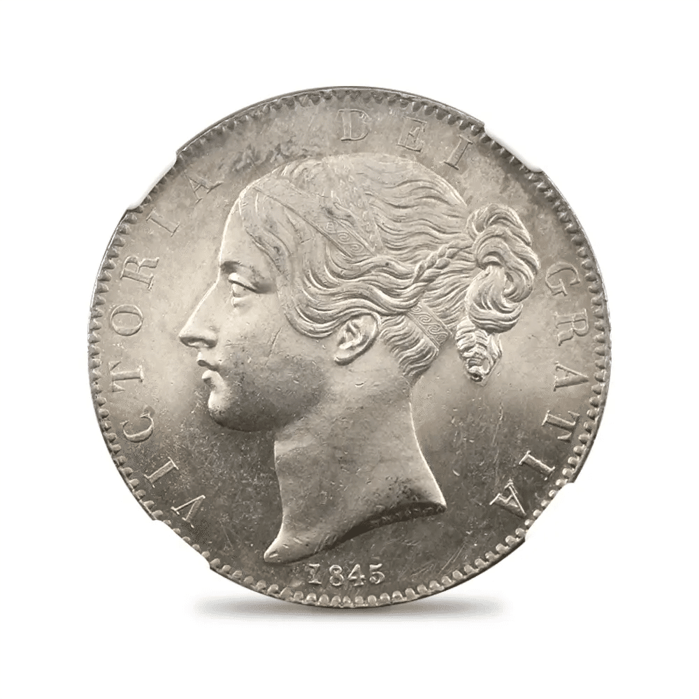 1844年 ヴィクトリア女王 クラウン大型銀貨 イギリス 1844年 クラウン