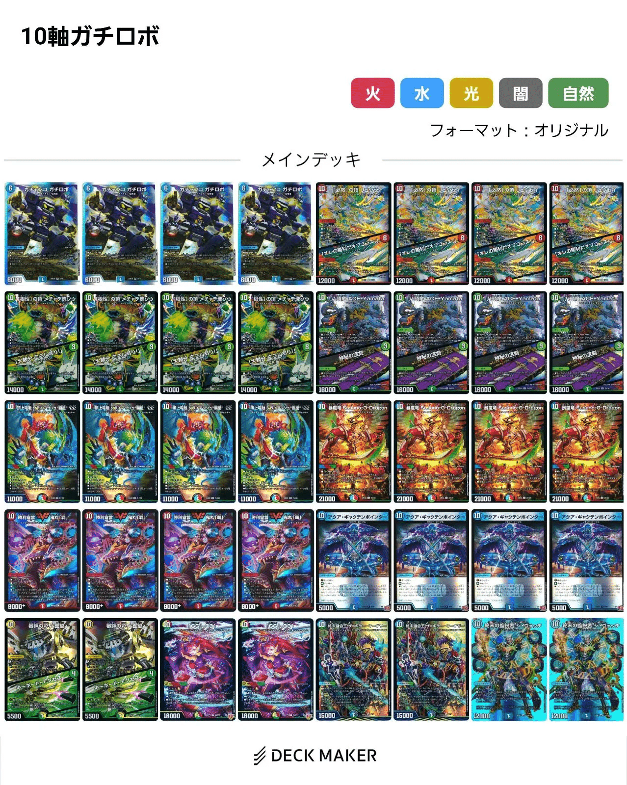 デュエマ】10軸ガチロボ〜多数精鋭の脳筋軍団｜ゲンム厨ー∞ちゃんファン