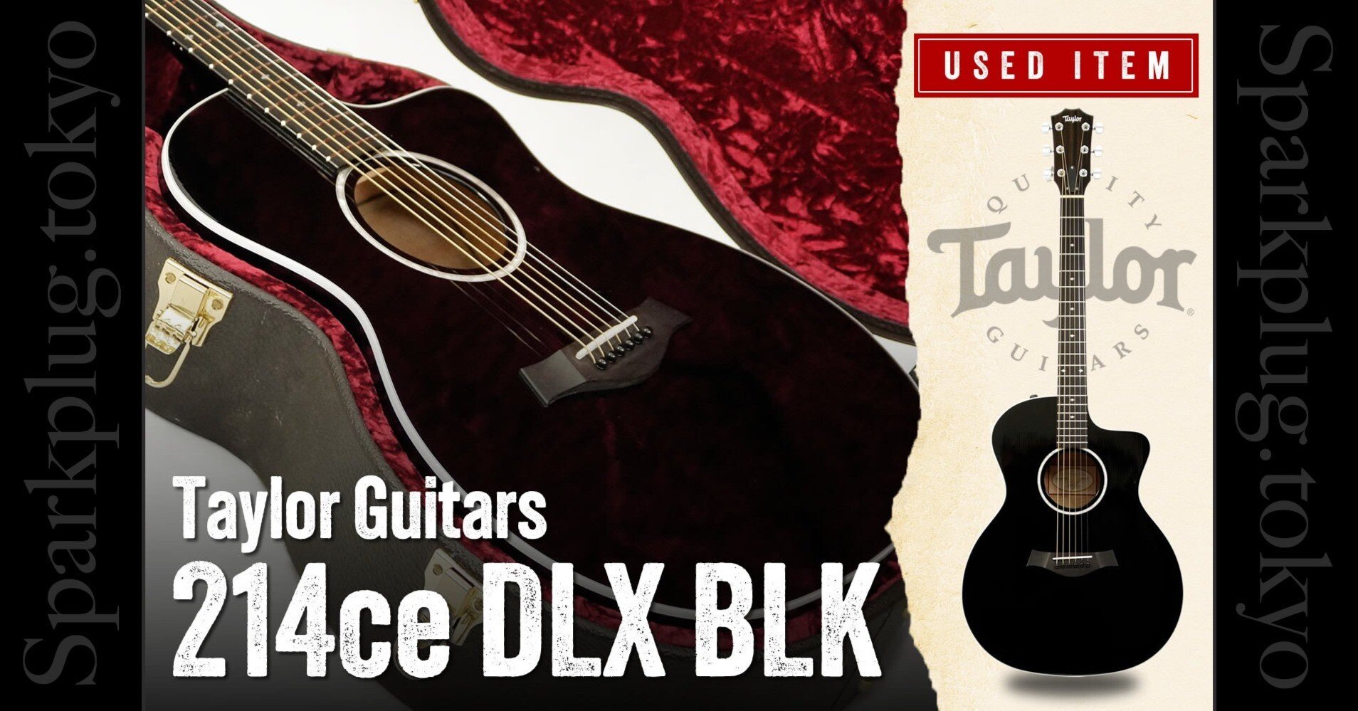 特選中古品！精悍なブラックカラーが印象的なテイラー「214ce DLX BLK