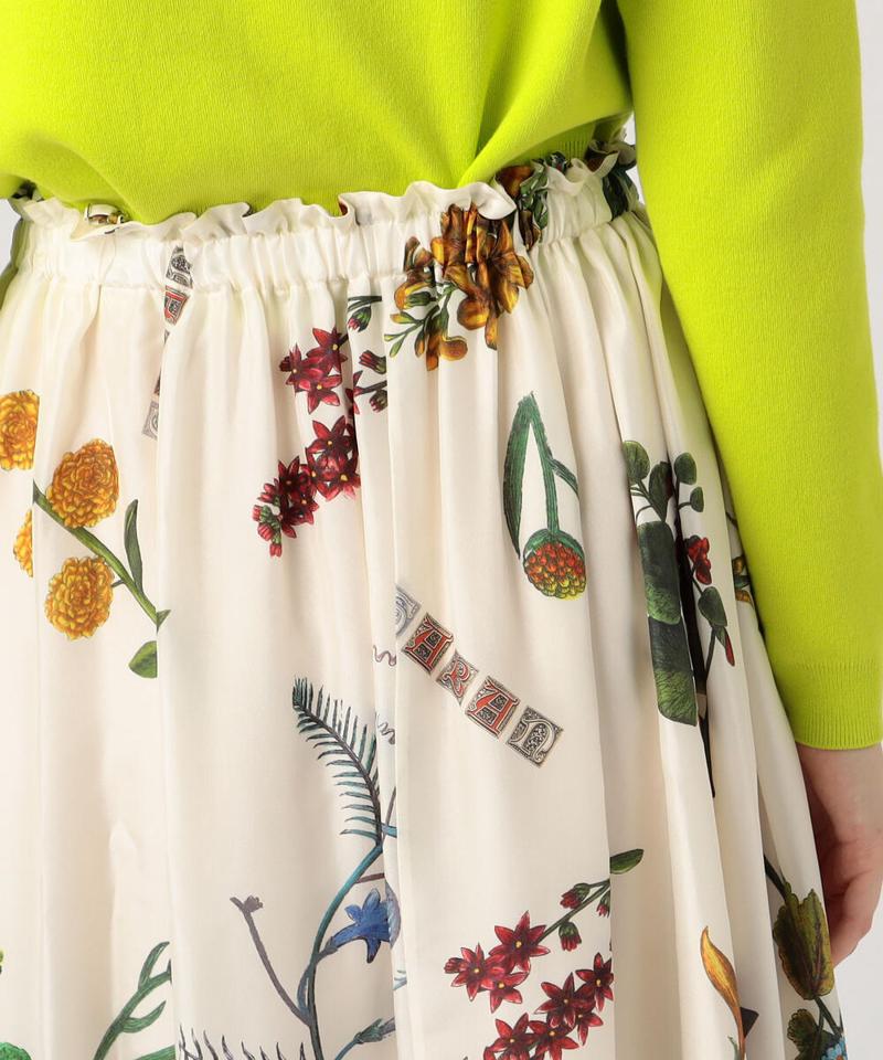 CABaN(キャバン)の「CABaN シルク ボタニカルプリントロングスカート